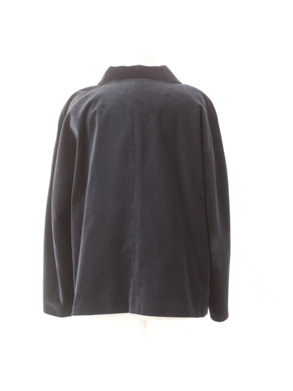 Talbots Jacket Sz 22W Navy Velour Collared Pockets Cotton Polyester Jacket - Picture 5 of 9